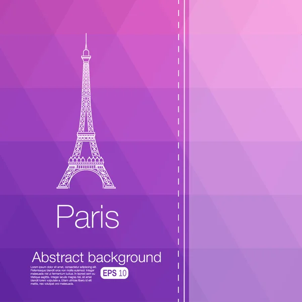 Travel colorful polygonal background. Paris — Stock Vector