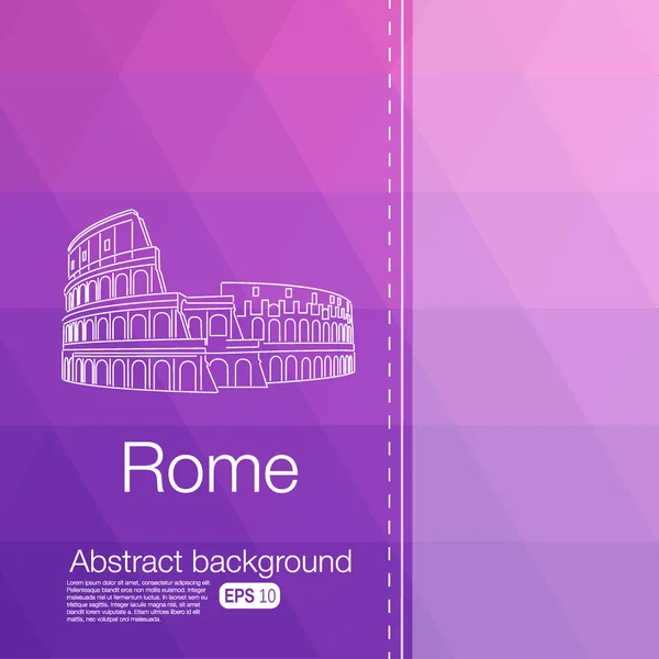 Travel colorful polygonal background. Rome — Stock Vector