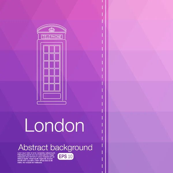 Travel colorful polygonal background. London — Stock Vector