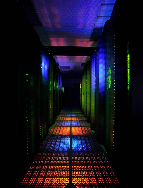 Duas Fileiras Supercomputador Discover Centro Simulação Climática Nasa Nccs Contêm — Fotografia de Stock