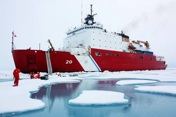 Cortador Guardia Costera Los Estados Unidos Healy Estacionó Témpano Hielo —  Fotos de Stock