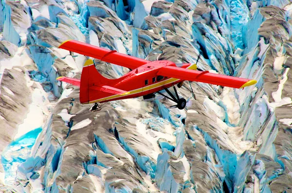 Dhc Otter Plane Flown Nasa Operation Icebridge Alaska Surveys Mountain — Stock Photo, Image