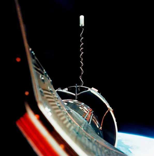 Космический Корабль Близнецы Успешно Пристыкован Кораблю Носителю Agena Target Docking — стоковое фото
