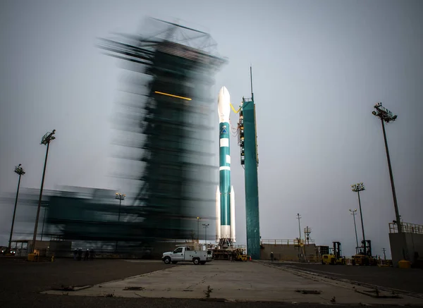 Пусковая Площадка Откинута Назад Обнаружить Ракету United Launch Alliance Delta — стоковое фото