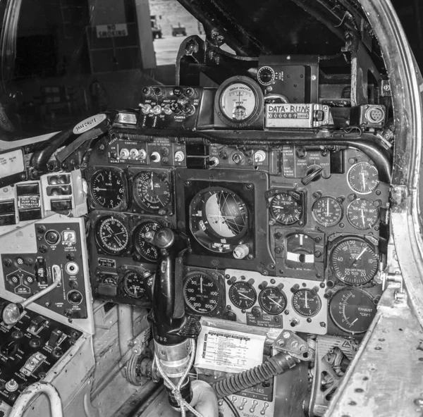 100C 709 Painel Controle Cockpit Julho 1963 Modelo Fundo Elementos — Fotografia de Stock