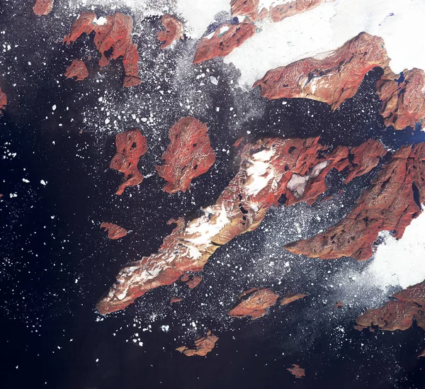 Изображение Показывающее Западное Побережье Гренландии Один Фоновых Шаблонов Земли Элементы — стоковое фото