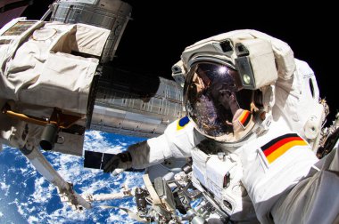 NASA astronotları uzayda - 7 Ekim 2014.arka plan şablonu - Nasa tarafından desteklenen bu resmin elementleri