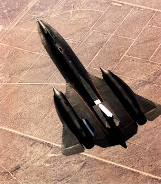 SR-71 ve SR-71 arka gövde üzerinde SR-71 deneyi yukarıdan görülebilmektedir. Arkaplan şablonu - bu resmin unsurları Nasa tarafından desteklenmektedir.