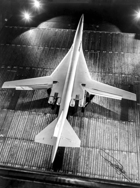 Boeing Sst Model Mounted Ames 40X80 Foot Wind Tunnel Overhead — Stock Photo, Image