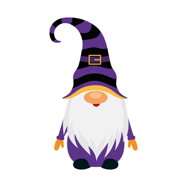 Halloween Gnome Vector Illustratie — Stockvector