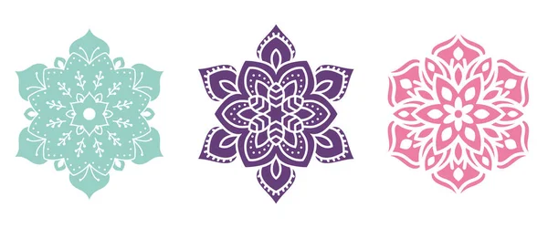 Mandala Set Vektor Illustration — Stockvektor