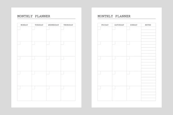 Bullet journal year monthly planner Royalty Free Vector