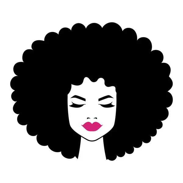Zwart Vrouw Illustratie Afro Amerikaans Meisje — Stockvector