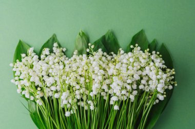 Yeşil arkaplanı olan bir demet nilüfer çiçeği.