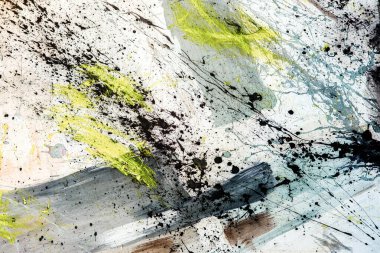 Modern sanat ve yaratıcı arka plan için siyah ve sarı renkli soyut tablolar.