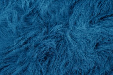 Bu canlı, yumuşak, mavi sahte kürk samimi ve davetkar bir zemin oluşturur..