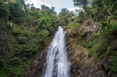 Tayland 'ın Chiang Rai ilindeki Khun Korn Şelalesi' nden akan akarsu ikonik bir doğal cazibe merkezi ve en yüksek şelaledir (70 metre)..