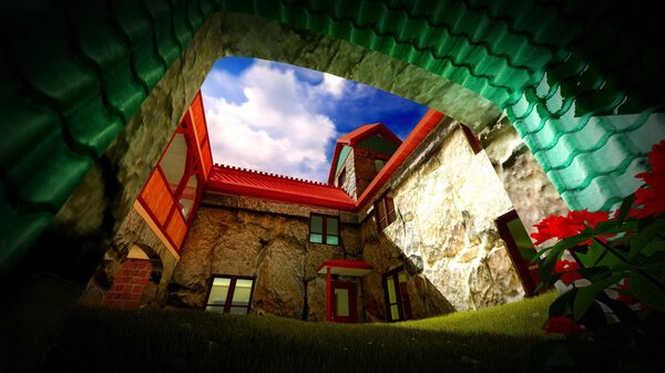 Ancient castle at sunset