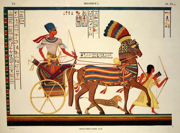 Ієрогліфічних картини в Абу-Сімбел храм - Єгипет — стокове фото