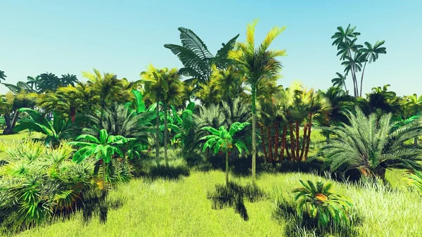 Üppige Vegetation im Dschungel — Stockfoto