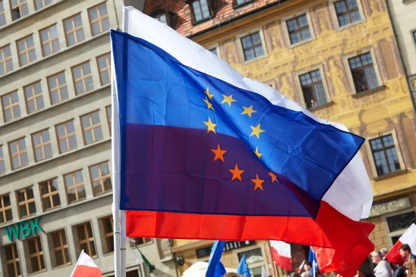 Wroclaw bölgesindeki protesto demokrasi savunma destekçileri Komitesi — Stok fotoğraf