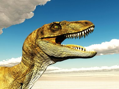 Velociraptor 3D illustration clipart