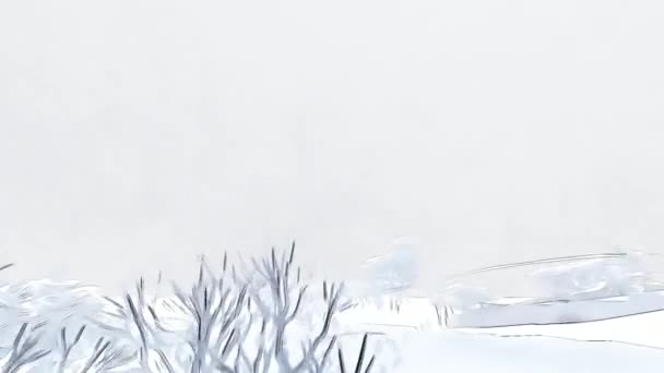 Beautiful winter landscape — Stock Video