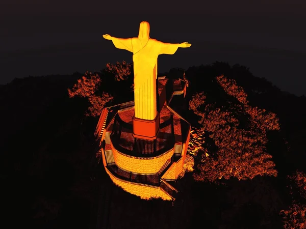 Famous statue of the Christ the Redeemer — Stock Photo, Image