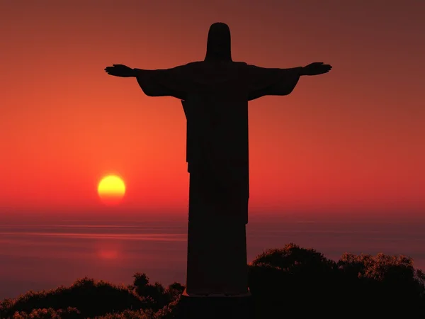 Famous statue of the Christ the Redeemer — Stock Photo, Image