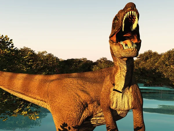 Velociraptor el dinosaurio 3d renderizado — Foto de Stock