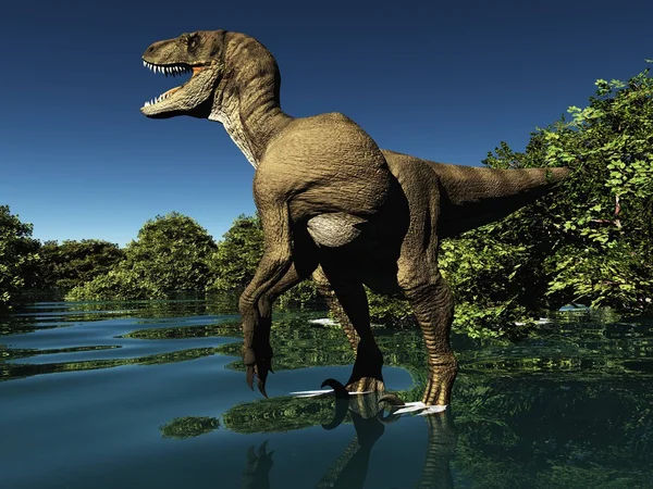 VelociRaptor de dinosaurus 3D-rendering — Stockfoto