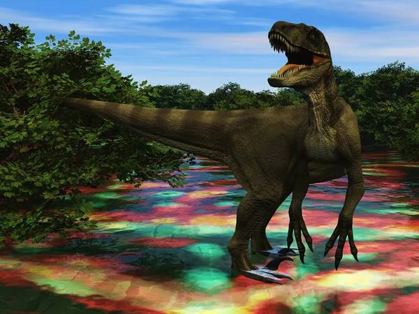 VelociRaptor dinosaur renderowania 3d — Zdjęcie stockowe