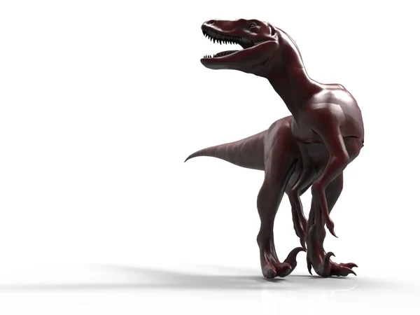 Velociraptor elülső kilátás 3d-leképezés — Stock Fotó