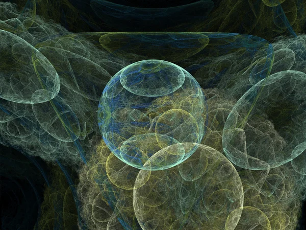 Microbios aislados sobre fondo negro, ilustración 3D — Foto de Stock