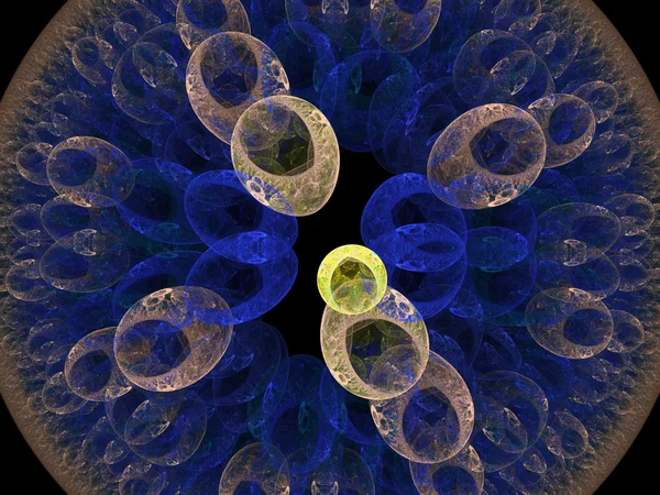 黒の背景、3 d イラストレーションに分離された微生物 — ストック写真
