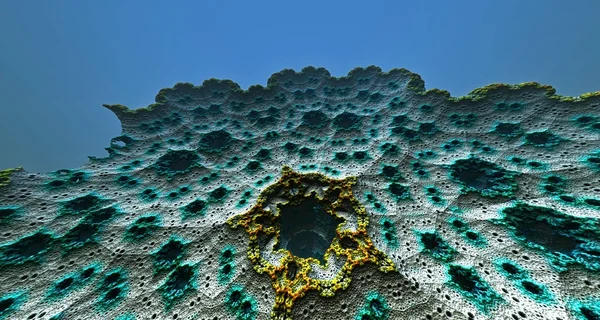 Moon surface or alien planet with craters 3d rendering — Stock Photo, Image