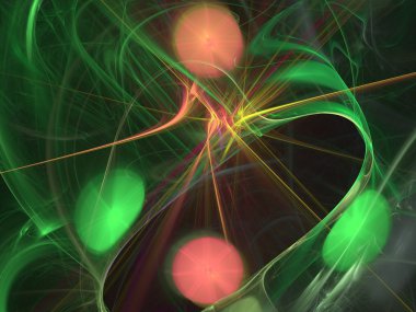 İnsan beyin 3d render nöronlarda