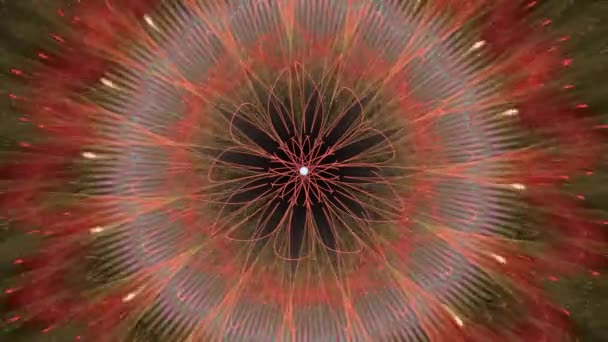 Diseño de arte fractal floral colorido y brillante — Vídeo de stock