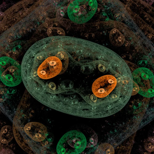 Bactérias ao microscópio — Fotografia de Stock