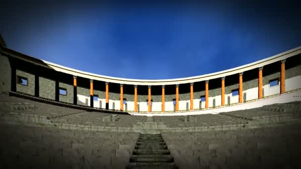 Teatro antico a Pompei - Italia — Video Stock