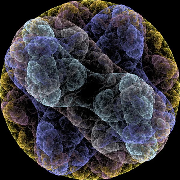Symmetrisches Wachstum von Bakterien — Stockfoto