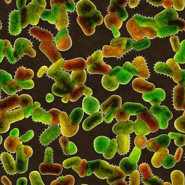 Bacterias bajo el microscopio — Foto de Stock