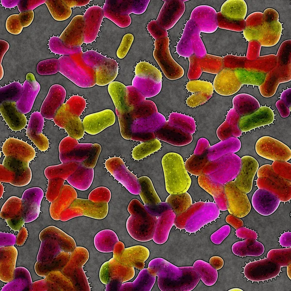 Bacterias bajo el microscopio — Foto de Stock