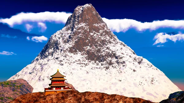 Tempio buddista in Tibet — Foto Stock