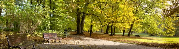 Vallen in openbaar park — Stockfoto