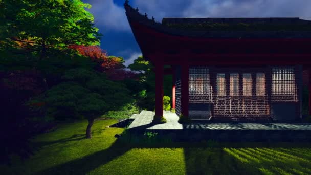 temple bouddhiste dans la nuit