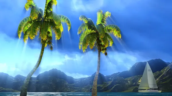 Paradijs op Hawaï-eiland — Stockfoto