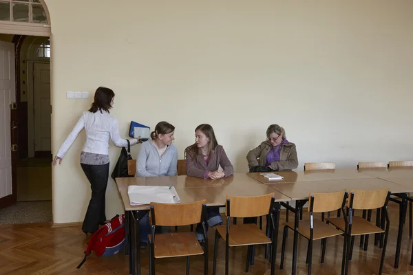 Polish students at final examination — Stock Photo, Image