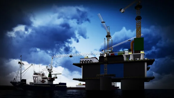 Oil rig  platform — Stock Photo, Image