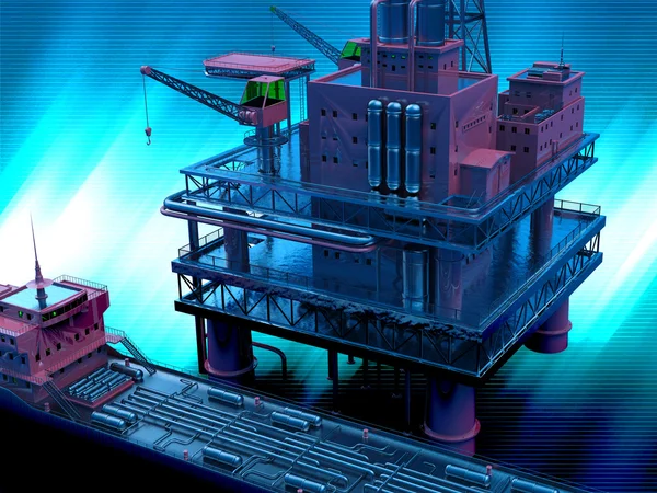 Oil rig  platform — Stock Photo, Image